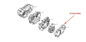 CFMoto 500cc CF188 Left Side Cover Assy
