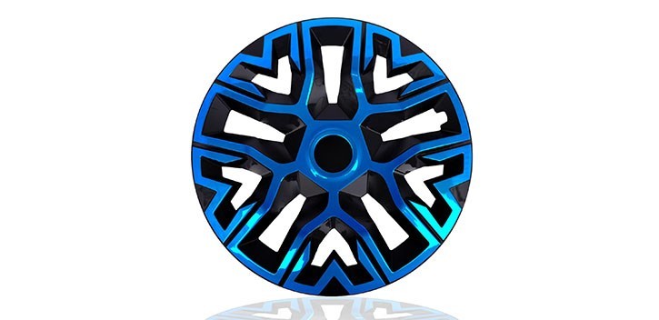 Copricerchi universali Il miglior bicolore blu-nero 4 pezzi