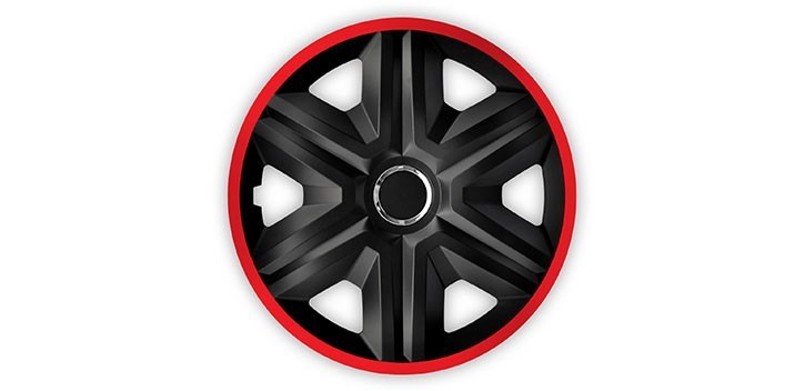 Enjoliveurs universels NRM FAST LUX 14", rouges, lot de 4