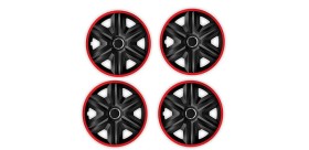 Enjoliveurs universels NRM FAST LUX 14", rouges, lot de 4