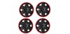 Enjoliveurs universels NRM FAST LUX 14", rouges, lot de 4